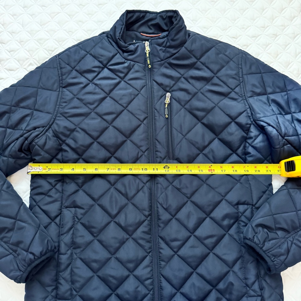 Hawke & Co. HK Quilted Heritage Full Zip Jacket Coat Navy Blue Size M - Picture 9 of 15